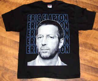 Eric Clapton 1994 North American Concert Tour Vintage Black Tee Shirt w Cities