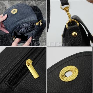New Black Women's Cross Body Mini Messenger Bags Faux Leather Handbag Shoulder