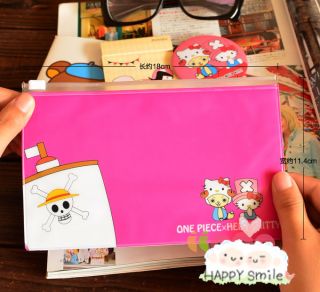 ♥ Cute Kawaii Hello Kitty Pencil Pen Glasses Mobile Phone Receipt Case Holder ♥