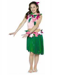 Hula Girl Hawaiian Dancer Halloween Costume Girls Teen Size 12 14