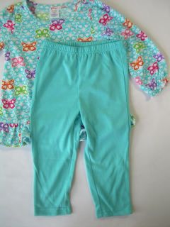 New Girls 2T 3T 4T 5T Gap Pajamas Butterfly Tonic PJ Pants Long Sleeve Shirt Set