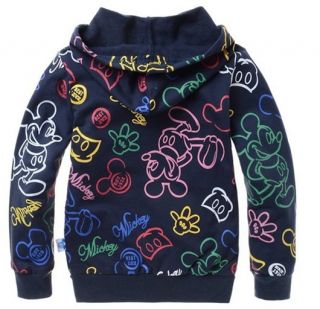 New Cool Kids Coat Girls Boys Mickey Mouse Fleece Hoodies Clothes Size 2 8 Years