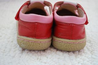 Livie Luca Pink Red Elephant Mary Jane Leather Shoes Size 7 M