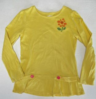 Crazy 8 Girls Yellow Flower Shirt Top Brown Polka Dot Leggings 2pc Set 5 6 7 8