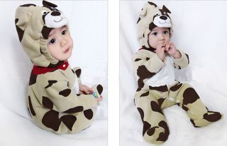 Winter Animal Onesie Fleece Jacket Baby Boy Girl Clothes Dairy Cow Special 3 24M