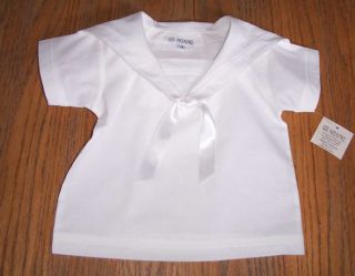 Edwardian Portrait Baby Boy Soft Sailor Shirt Short Set
