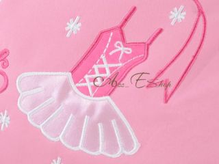 Girls Kids Ballet Dance Duffle Zippered Embroidered Tote Shoulder Bag Pink Gift