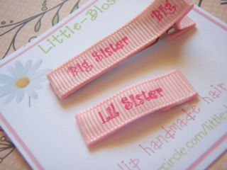 Sisters Set Newborn Baby and Little Girl Hairclips Non Slip Boutique Gift