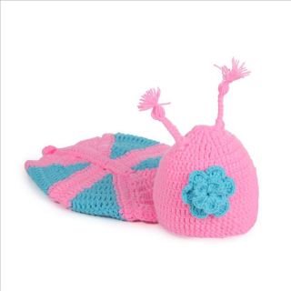 Popular Baby Girls Newborn 0 9M Knit Crochet Butterfly Clothes Photo Outfits