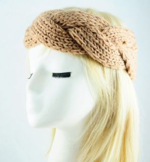 New Headband Women Knitted Headband Knit Headwrap Beanie Ear Warmer Turban Bow