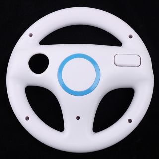 Steering Wheel for Wii Mario Kart Racing Game White