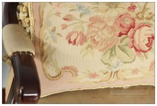 A Pair Chic Aubusson Pillow Rose Pink Queen Chair Bed Sofa Couch Bench Cushion