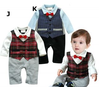 Cool Baby Boy Clothes Christmas Gift Smart Formal Tie Suit Dress Up Costume