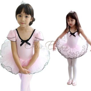 Girl Kid Ballet Dance Dress Party Tutu Skate Leotard Fairy Costume Age 3 7 Years