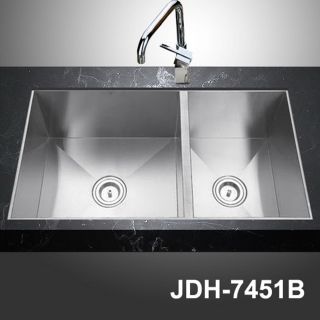 29" x 20" 304 Durable Stainless Steel Double Bowl Undermount Kitchen Sink New