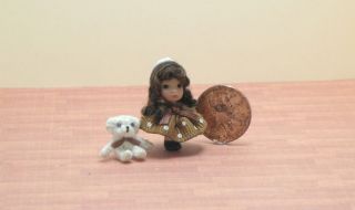 OOAK Handmade Miniature Dollhouse Baby Doll Bear Artist Sculpt Liddle Kiddle