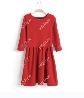 Womens Fashion Crewneck Pleated Hem Sexy Long Sleeve Mini Dress 5 Colors B3228