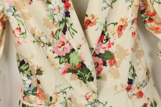 New Womens European Fashion Colorful Flower Print Slim Blazer Jacket B1115