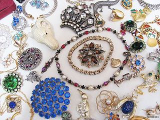 Huge Lot 5 Costume Turquoise Sterling Silver Ethnic Tribal Antique Jewelry
