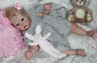 Beautiful Reborn Baby Toddler Girl Crystal from Sharlamae Kit by Bonnie Brown