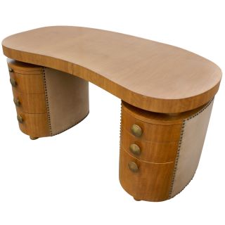 Herman Miller Leather Walnut Desk Chair Gilbert Rohde