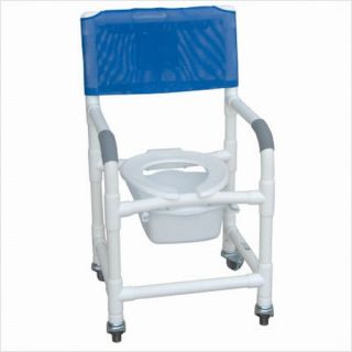 MJM PVC 118 3 Sq Pail Medical Shower Commode Chair