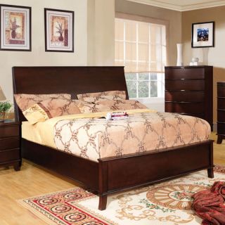Solid Wood Cerano Brown Cherry Finish Bed Frame Set