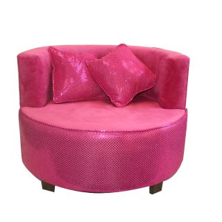 Redondo Velvet Chair Hot Pink with Hot Pink Sequins