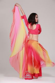 New Soft Chiffon Waist Wing Belly Dance Costumes Accessories 4 Color