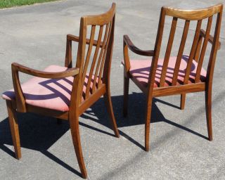2 Mid Century Modern Vintage Captains Armchairs Dining Chairs Solid Teak G Plan