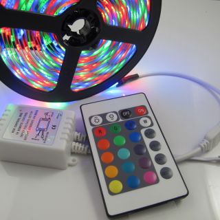 New Hot 3528 RGB 5M 300 LED LED Light Strip LED Lamp 12V Free IR Remote System