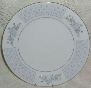 Liling China Chateau Dinner Plate Blue Gray Flowers