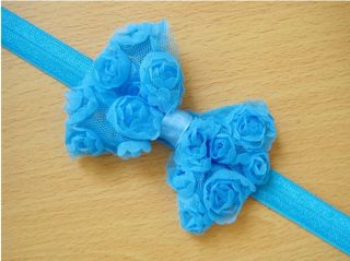 10pcs Kids Girl Baby Toddler Lace Flower Bowknot Headband Hair Band Accessories