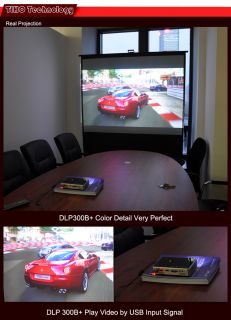 DLP Mini 3D HD Projector Home Theater 2D Convert to 3D Pocket HDMI 3LED 1280 800