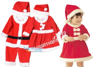 Girls Boys Kids Baby Toddler Xmas Christmas Suits Santa Jumpsuits Cosplay