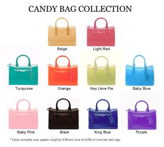 New Women Girl Candy Jelly Satchel Rubber PVC Hobo Bag Handbag Purse