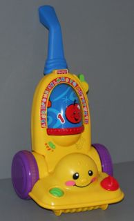 FP Fisher Price Laugh Learn Learning Vacuum Cleaner Pretend Play Push Toy Music