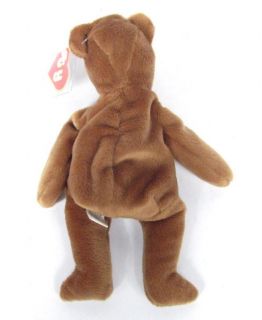 Candy Spelling's Beanie Baby Old Face Brown Teddy Bear 1993 1st Gen Tush Tag