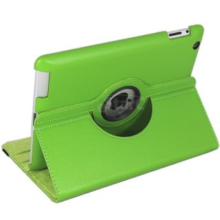 The New iPad 3 360 Rotating Leather Case Magnetic Smart Cover Stand Lime Green