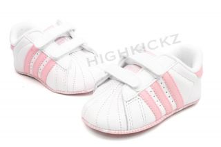 Adidas Superstar 2 CMF Crib White Pink Girl Infant Shoe