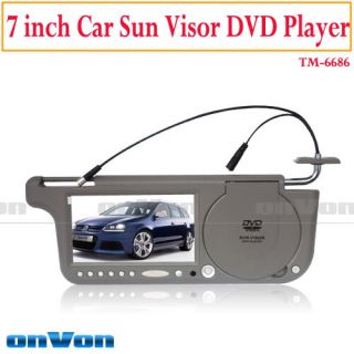 Car Sun Visor DVD Player 7 inch Wit TFT LCD SD USB Slot