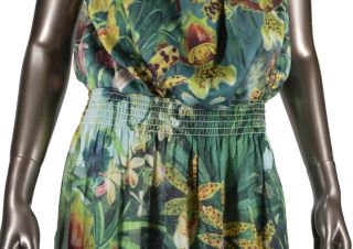 Ted Baker London Gathered Neck Orchideen 100 Silk Maxi Dress UK 2 US 6 $468
