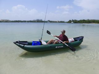 13 ft Heavy Duty Saturn Inflatable Pro Angler Series Fishing Kayak FK396