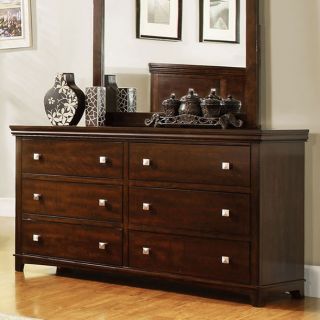 Dunhill Transitional Style Brown Cherry Finish Bedroom Dresser