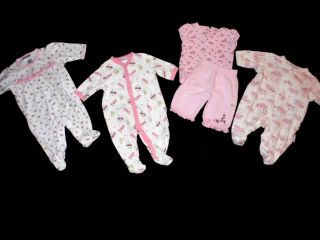 90 Fall Winter Baby Girl Lot Newborn Infant Clothes Sleeper Dress Outfit 0 3 6