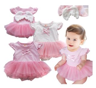 Sring Summer 3 24M Sweet Baby Girl Tutu Clothes Pink Princess Bling Ruffle