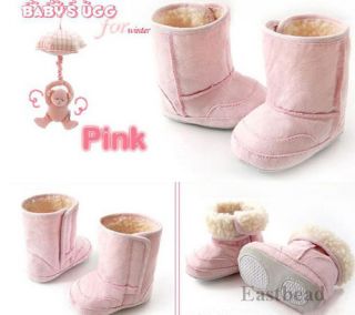 Warm Baby Boy Girl Snow Boots Infant Toddler Winter Fur Shoes 6 24M 3 Colors