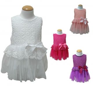 Baby Girl Pageant Dress Flower Girl Christening Wedding Dresses 0 6 1 2 3 4T