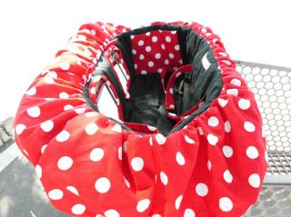 Minnie Mouse Red w White Polka Dot Shopping Cart Cover High Chair Cover