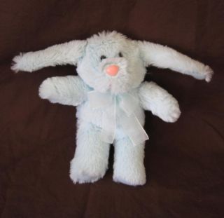 Stuffed Plush Animal Blue Rabbit Bunny Small Pale Light Pastel Floppy Ears